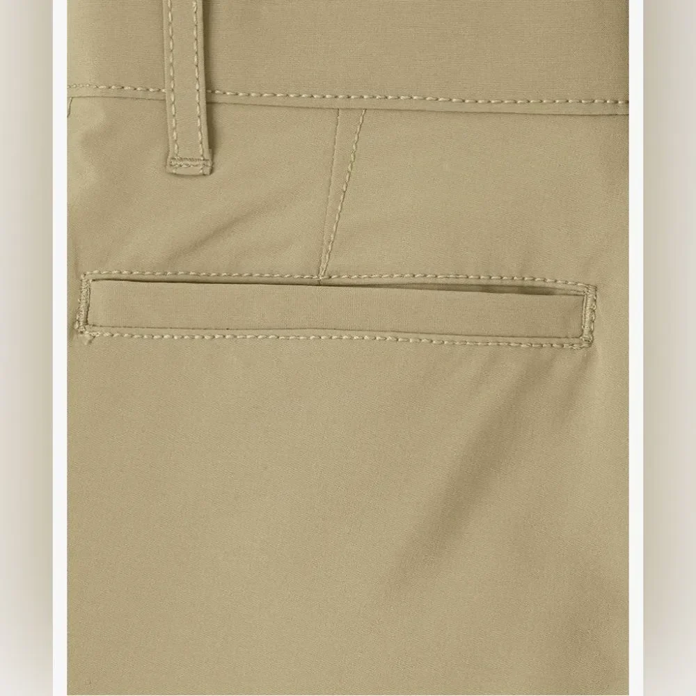 New The Children's Place Boys Uniform Quick Dry Chino Shorts Khaki Tan Size 8